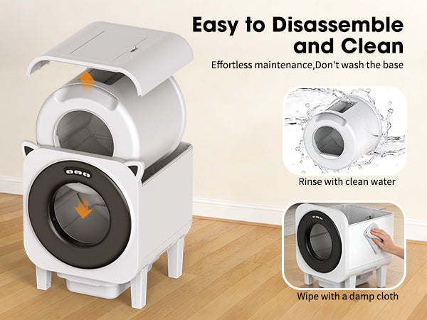 Automatic Litter Box,Safety Sensor,App Control,65L Large Capacity
