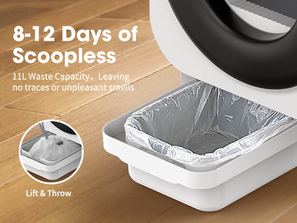 Automatic Litter Box,Safety Sensor,App Control,65L Large Capacity