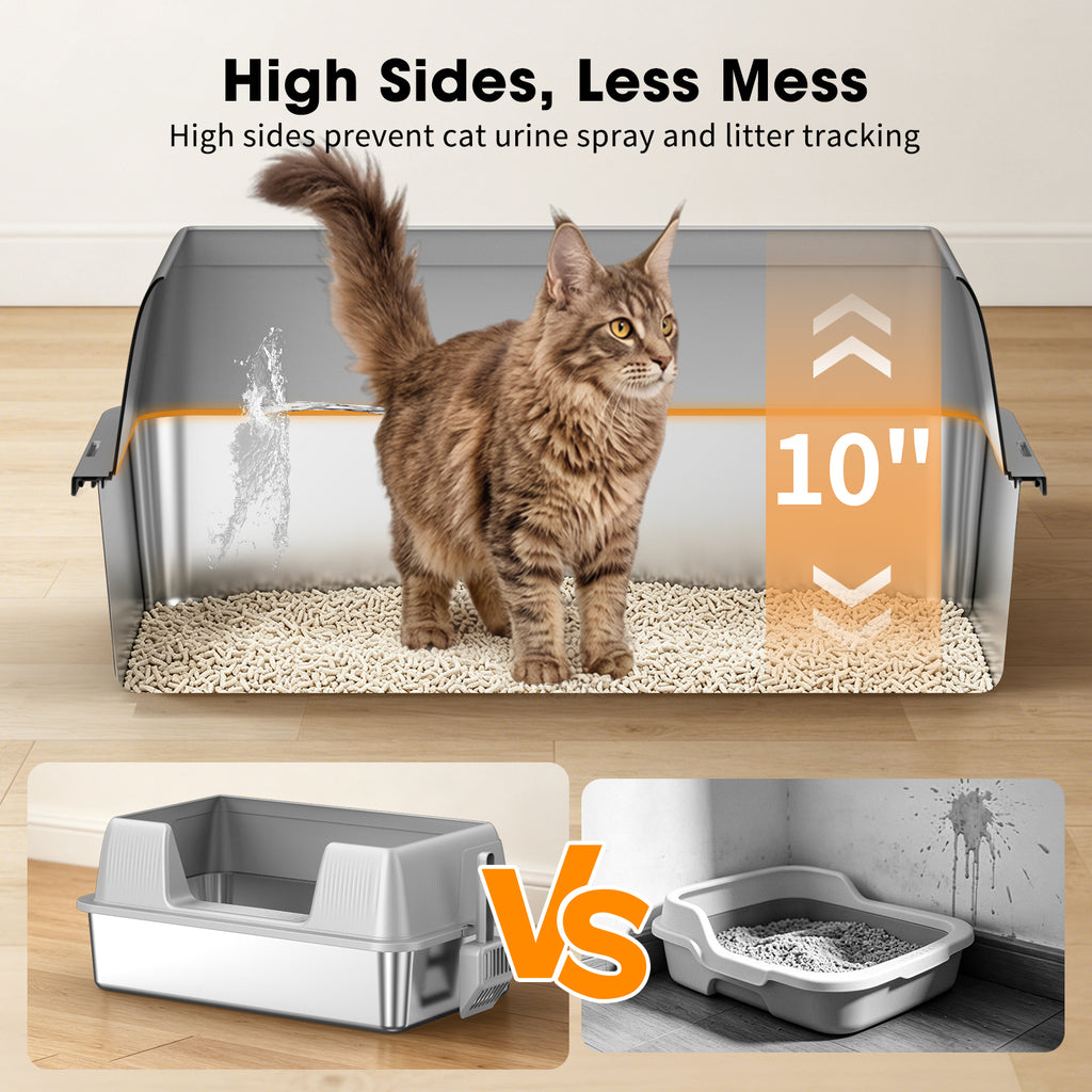 Stainless Steel Litter Box F2