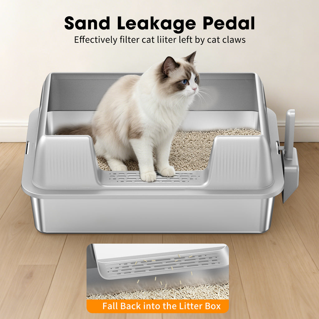 Stainless Steel Litter Box F2