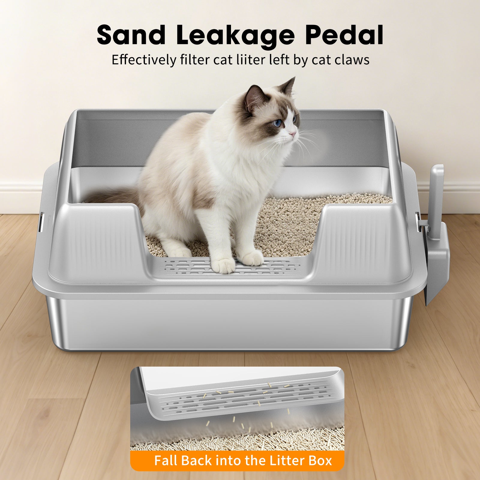 Stainless Steel Litter Box F2