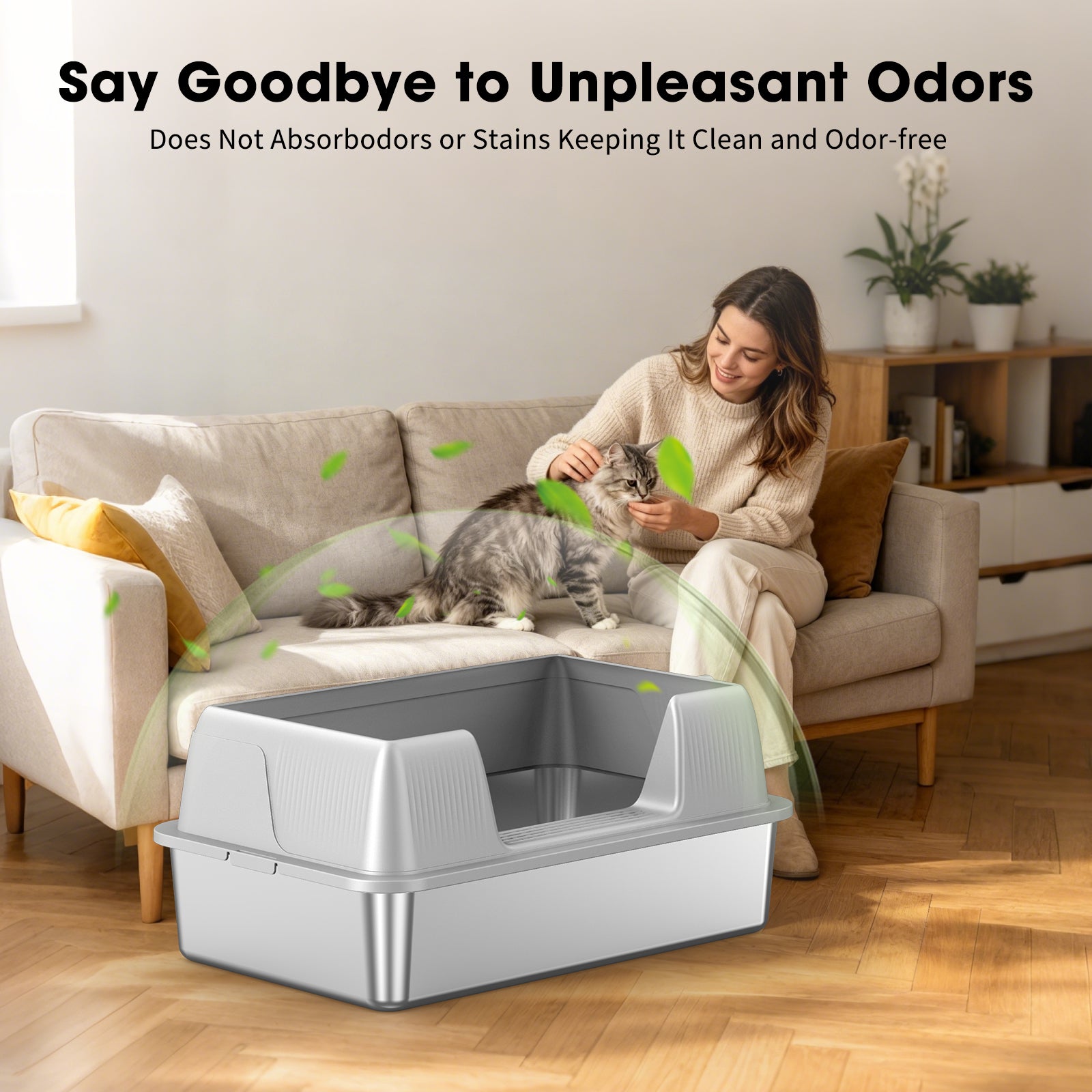Stainless Steel Litter Box F2