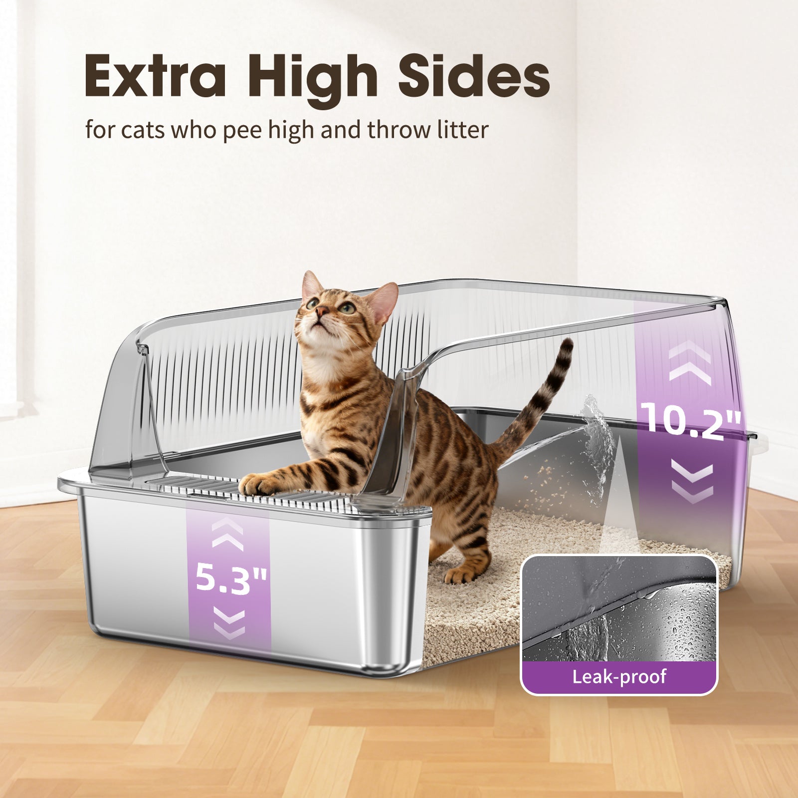 Stainless Steel Litter Box F