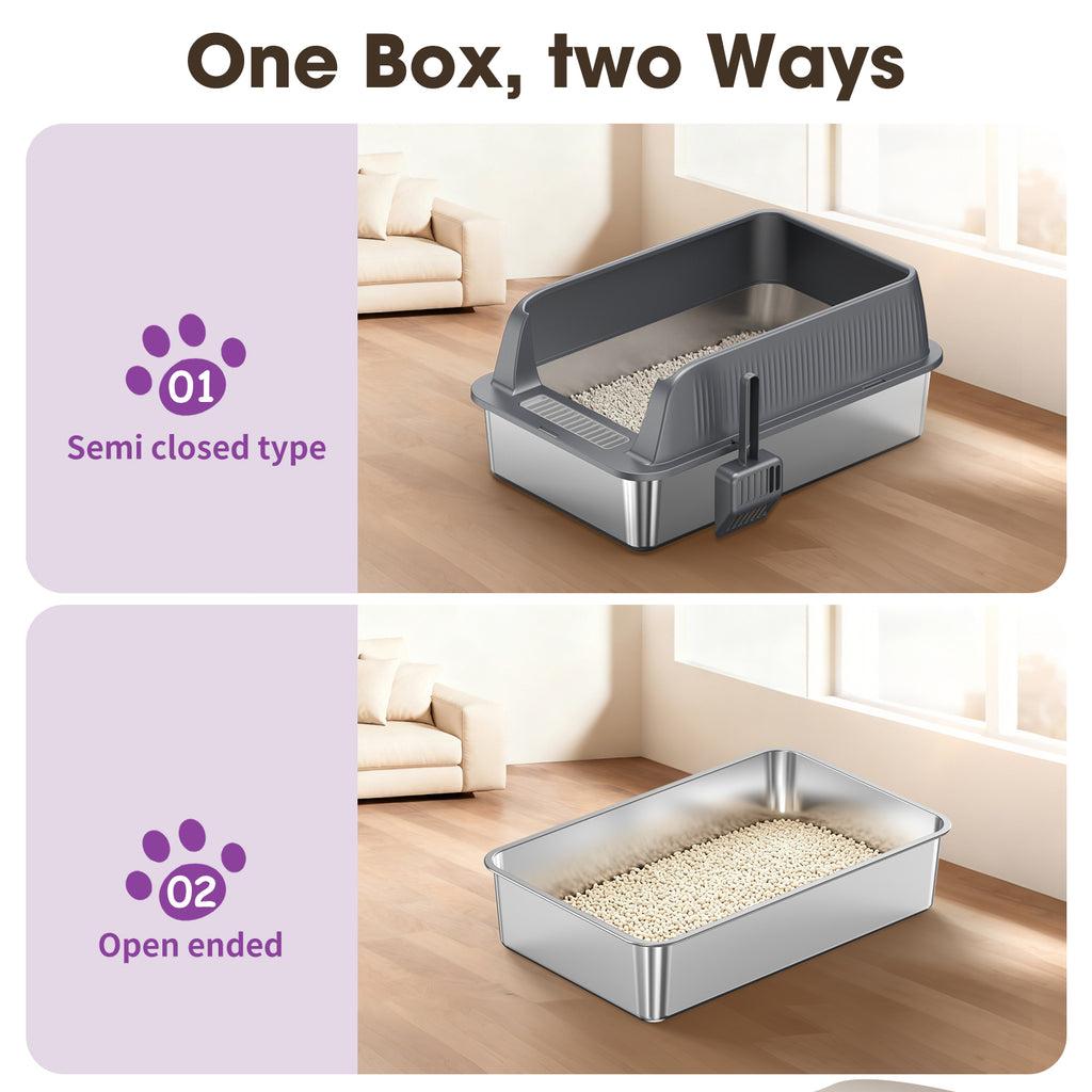 Stainless Steel Litter Box F