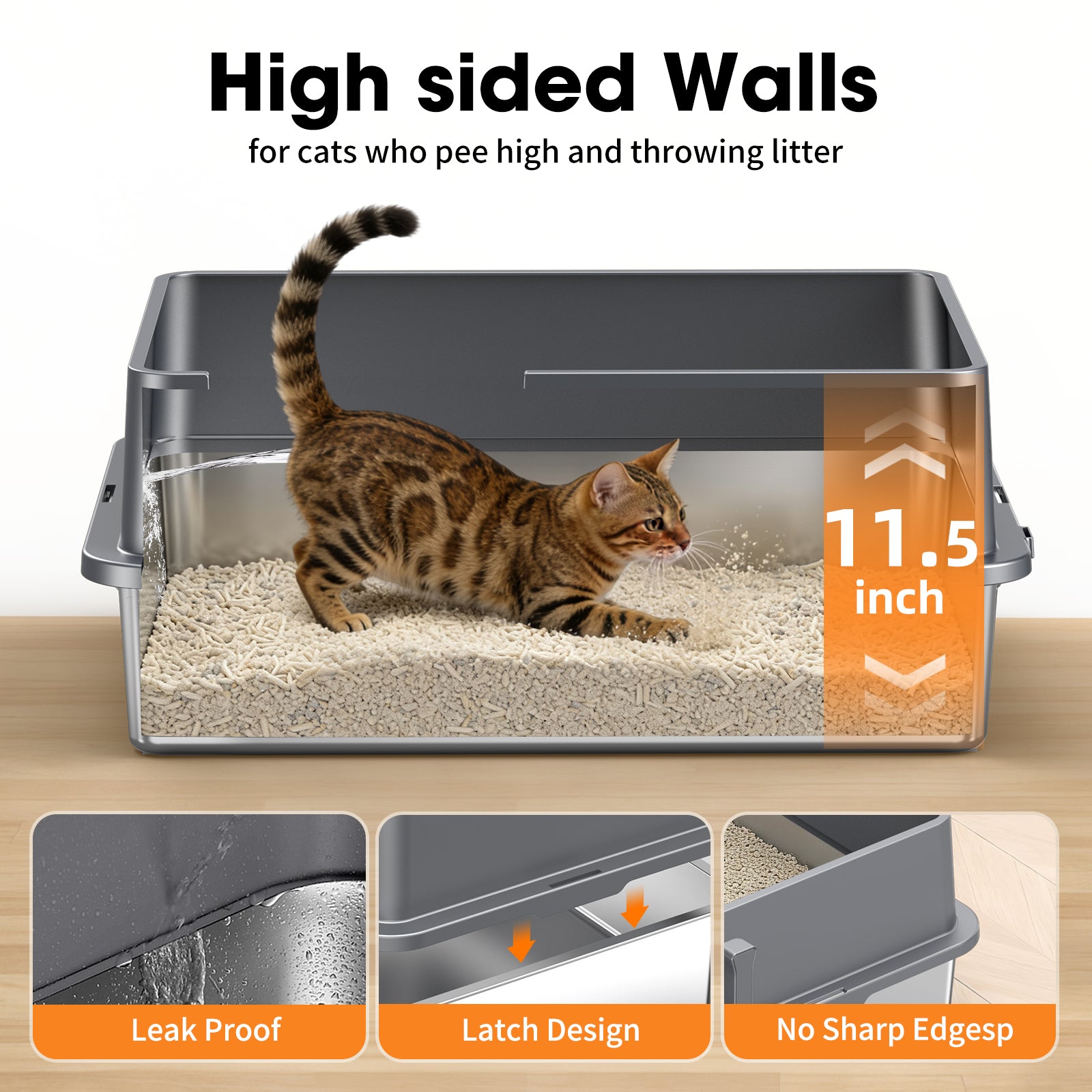 Stainless Steel Litter Box G2