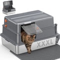 Large Fully Enclosed Stainless Steel Cat Litter Box G4