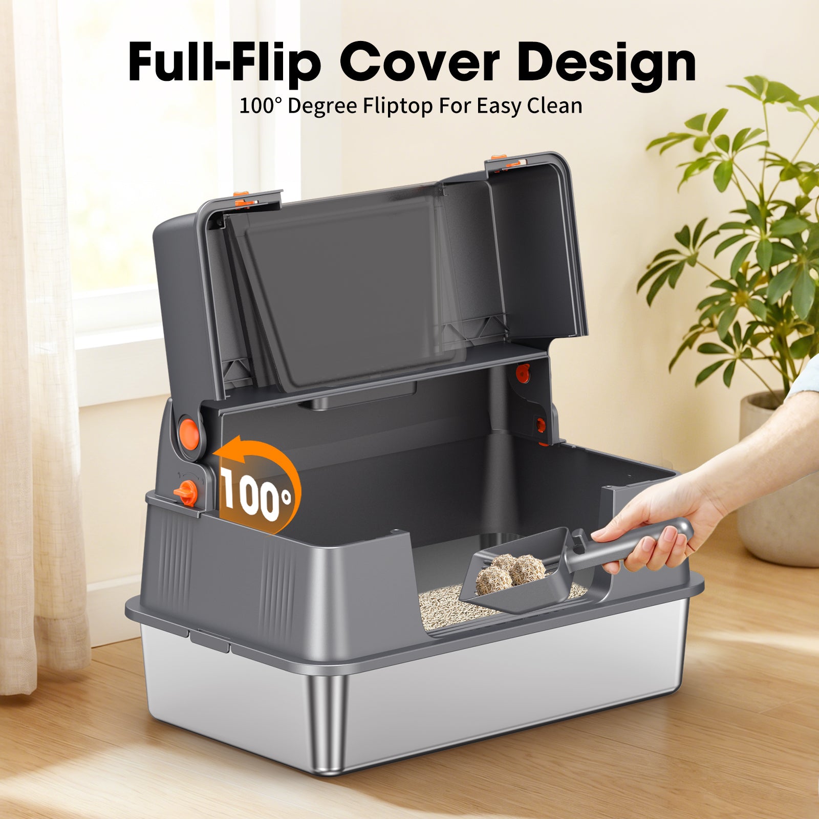 Stainless Steel Litter Box  H5