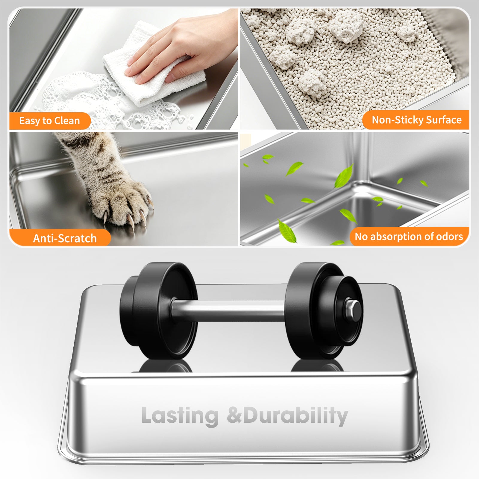 Stainless Steel Litter Box  H5