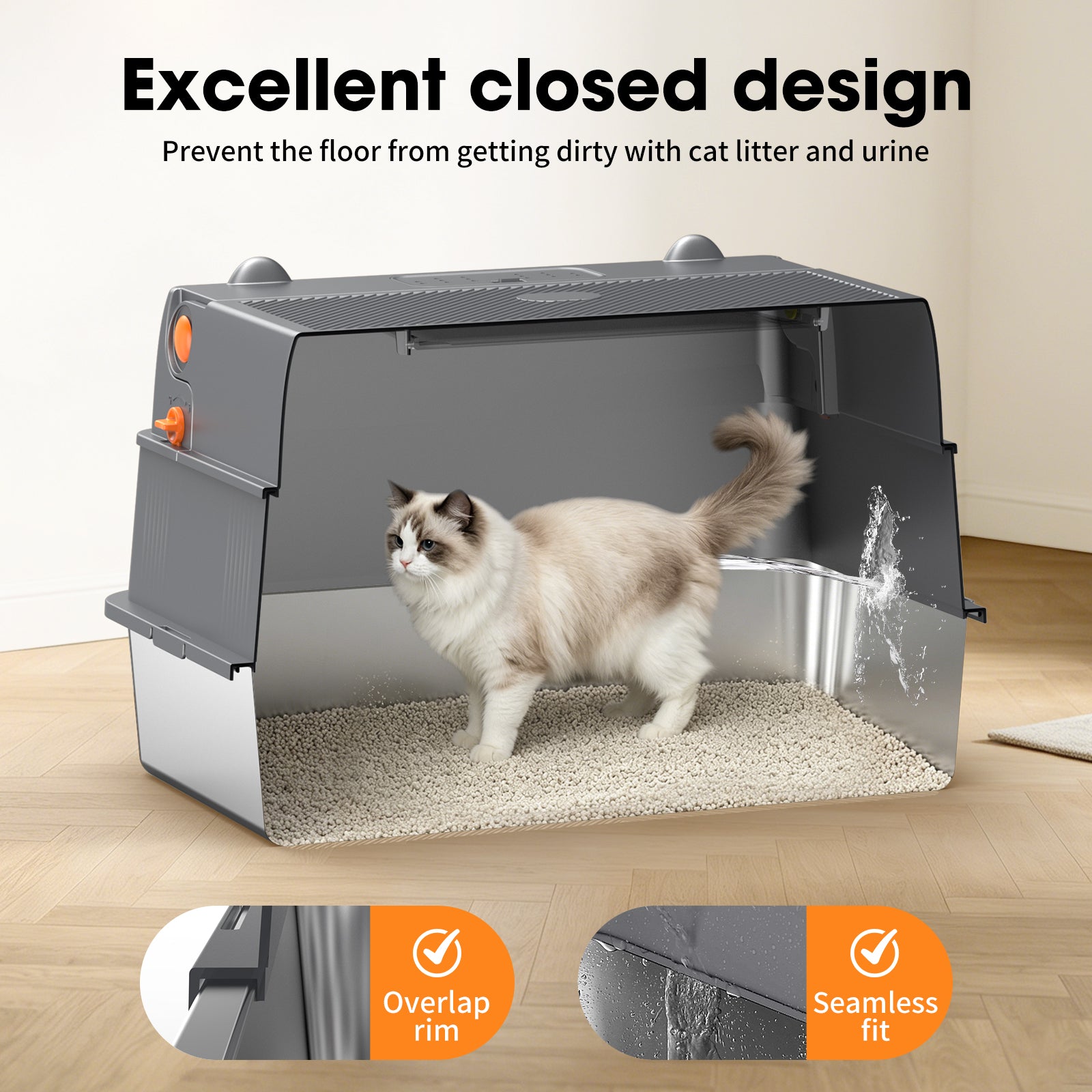 Stainless Steel Litter Box  H5