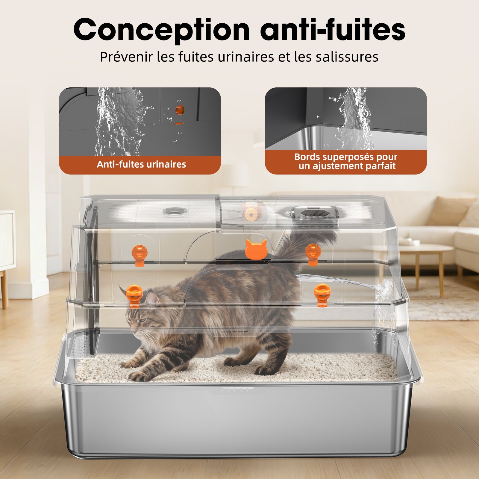 Stainless Steel Litter Box Q6