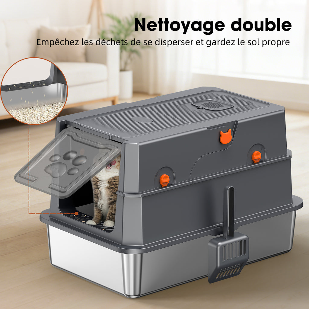 Stainless Steel Litter Box Q6