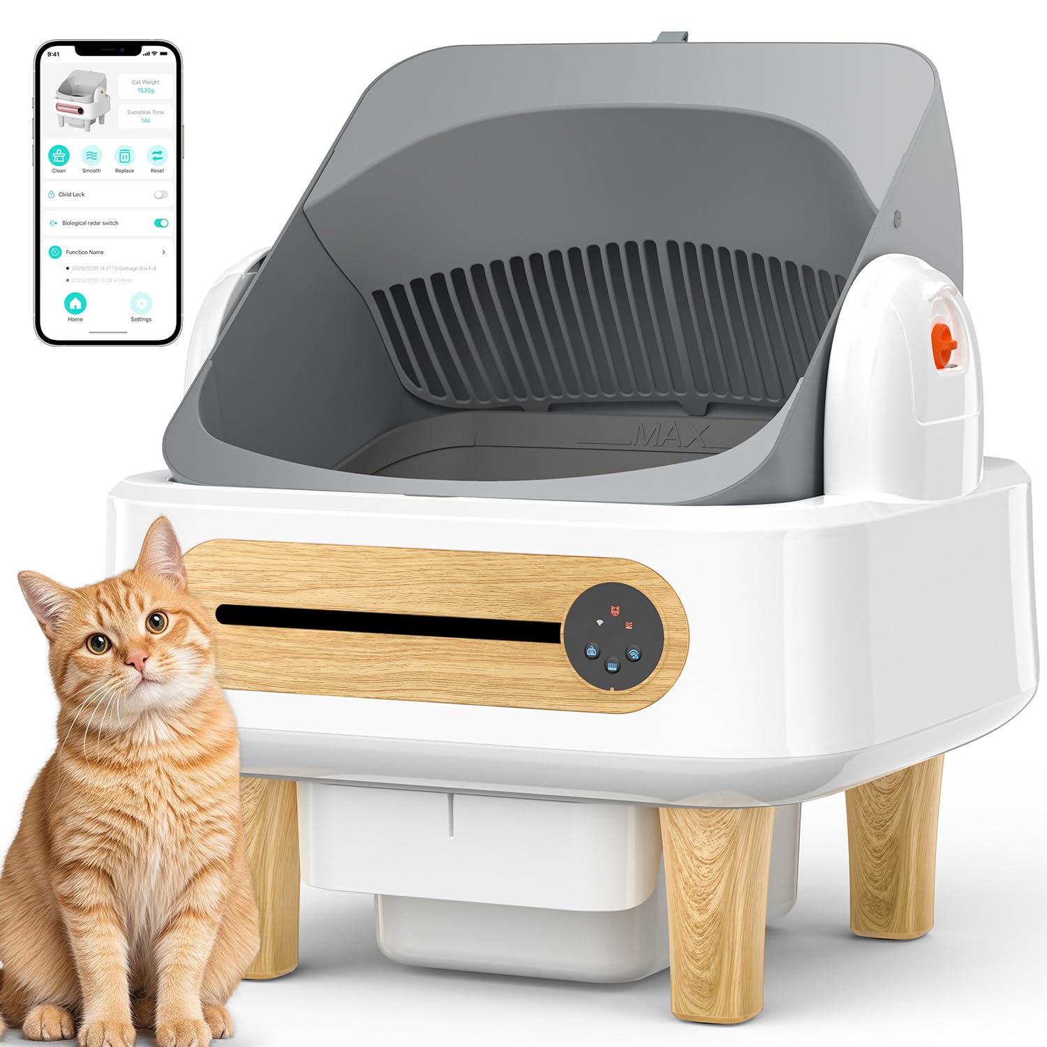 Smart Self-Cleaning Cat Litter Box (Automatic, Electric)