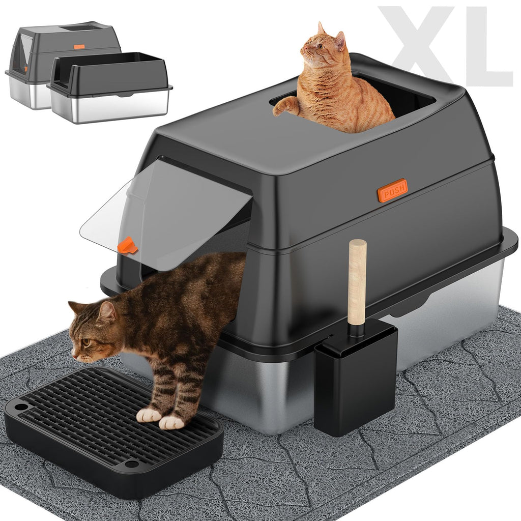 Top Entry Stainless Steel Cat Litter Box K