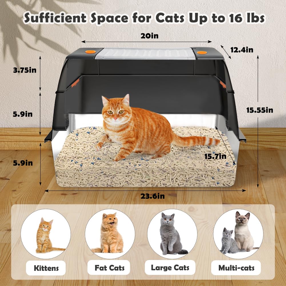 Closed Top Cat Litter Box Q
