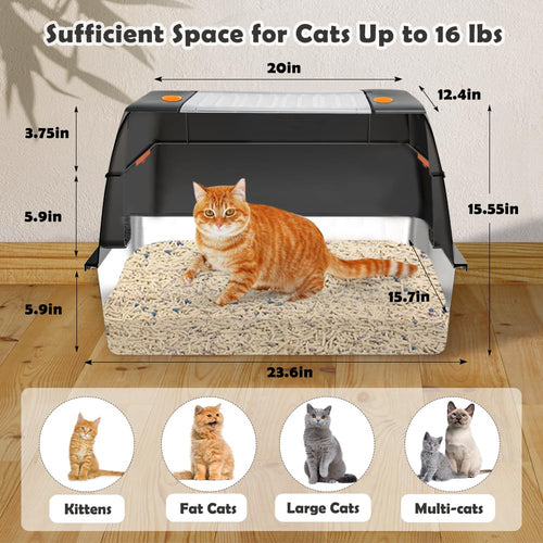 Closed Top Cat Litter Box Q