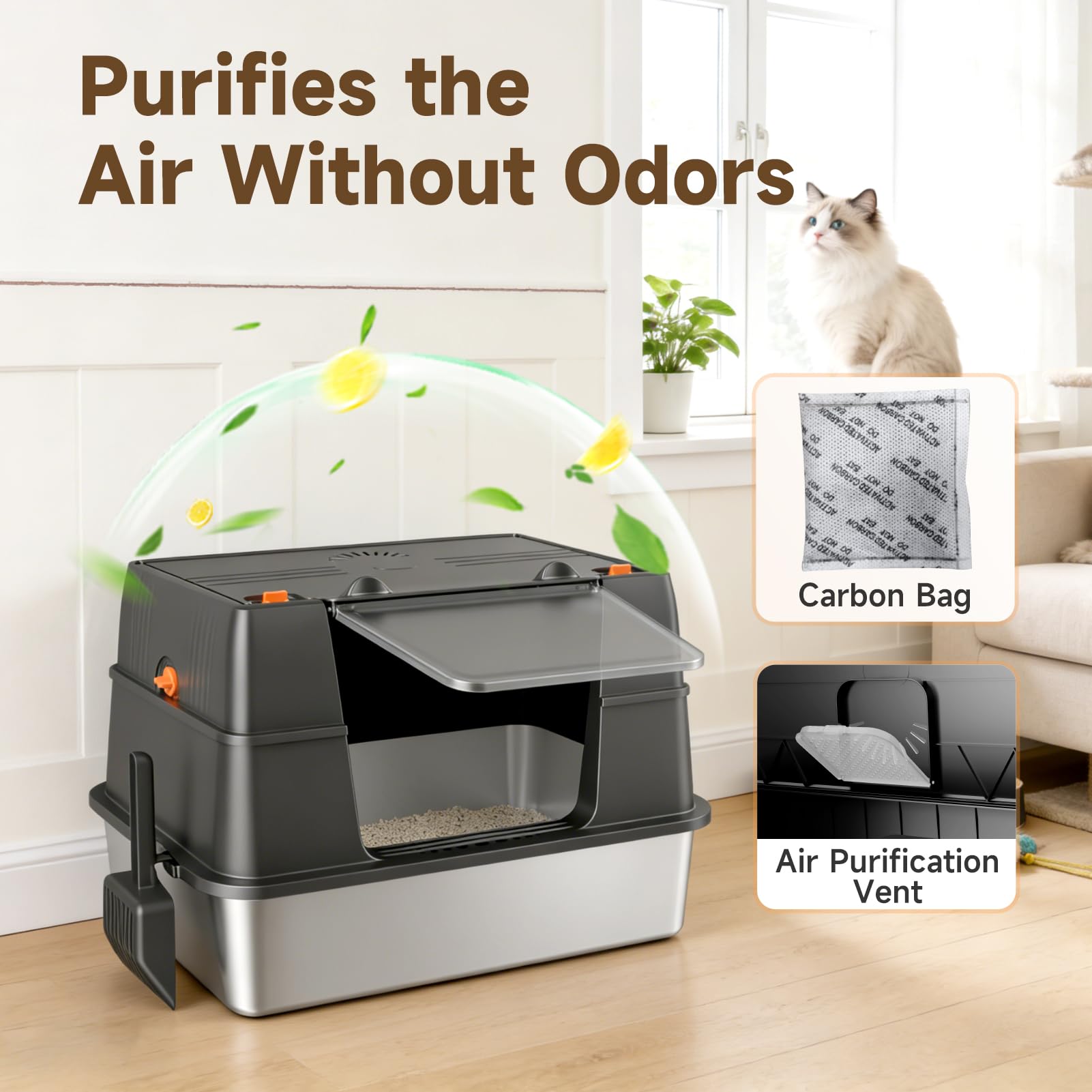 Stainless Steel Litter Box  H4