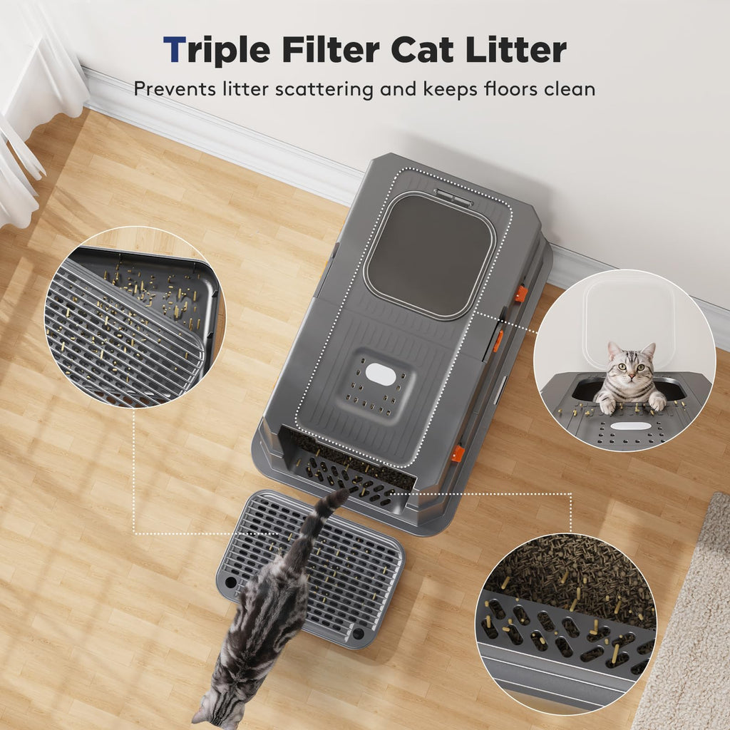 Closed Top Cat Litter Box Q7