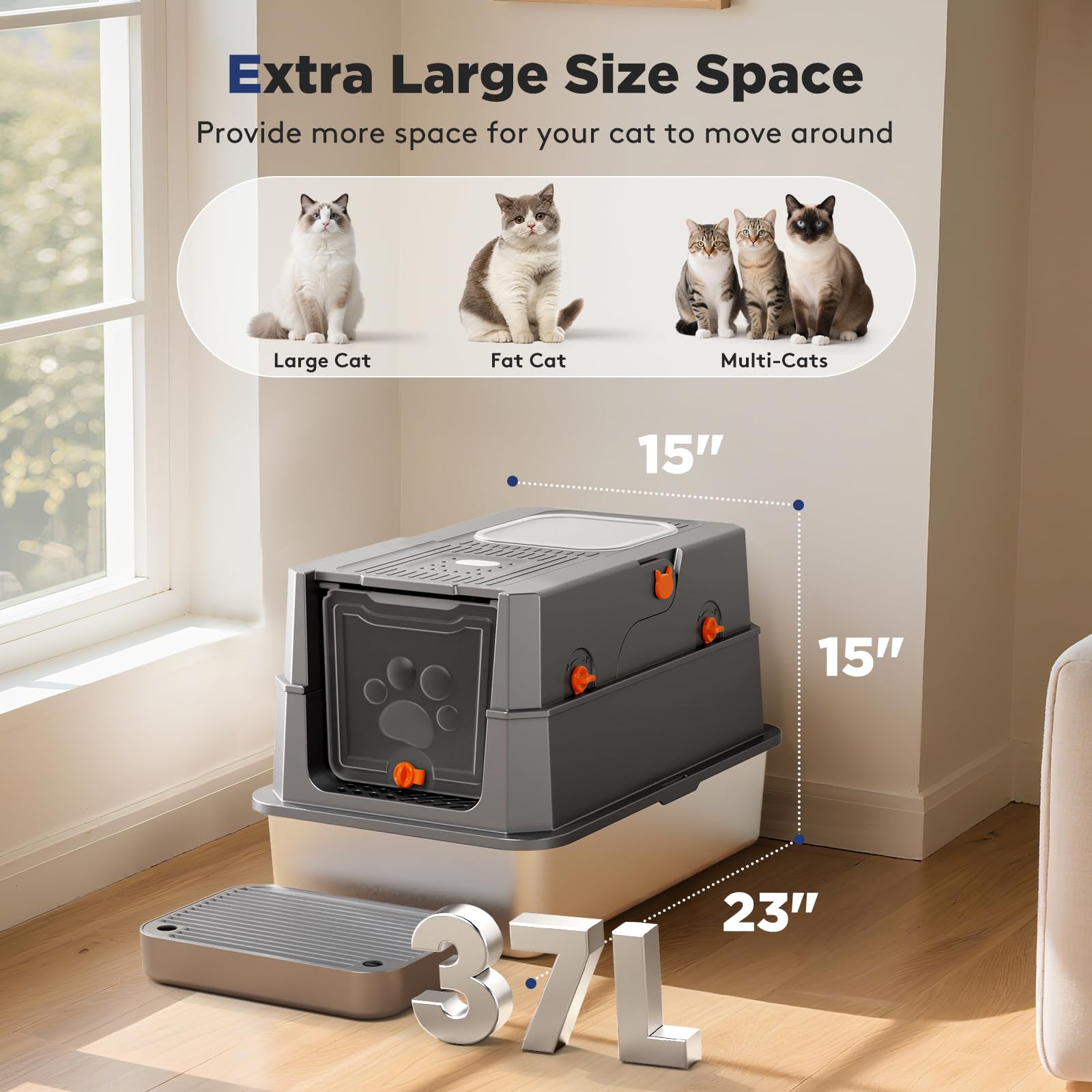 Closed Top Cat Litter Box Q7