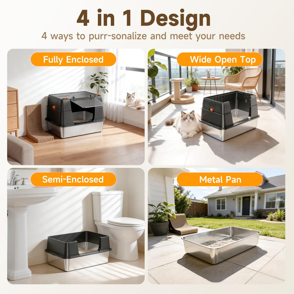 Stainless Steel Litter Box  H4