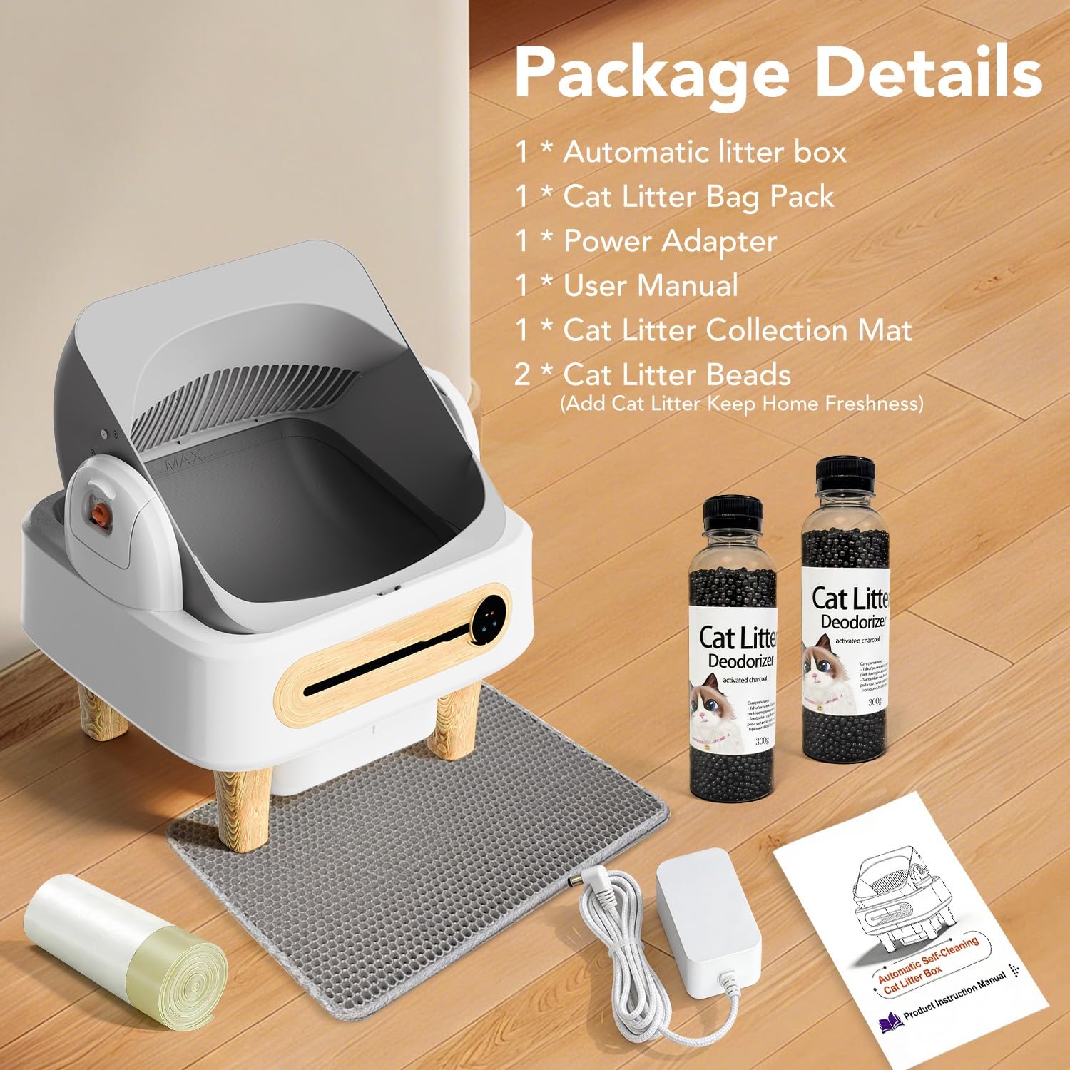 Smart Self-Cleaning Cat Litter Box (Automatic, Electric)